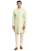 Green-Full-Sleaves-Men-Kurta-Sherwani-Set-1