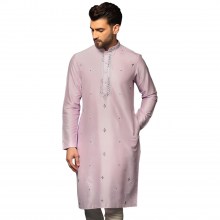 Lilac-Long-Tunic-Mens-Cotton-Silk-Blend-Kurta-1