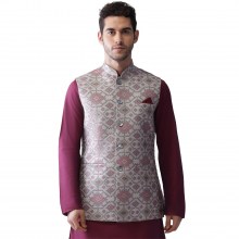 Mens-Jacquard-Silk-Cotton-Blend-Nehru-Jacket-1