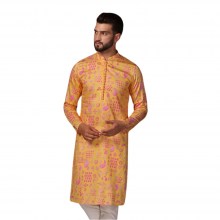 Mens-Printed-Cotton-Kurta-Regular-Fit-Long-Tunic-1